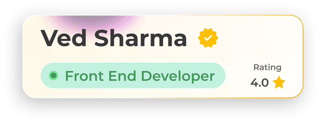 Ved Sharma - Front End Developer
